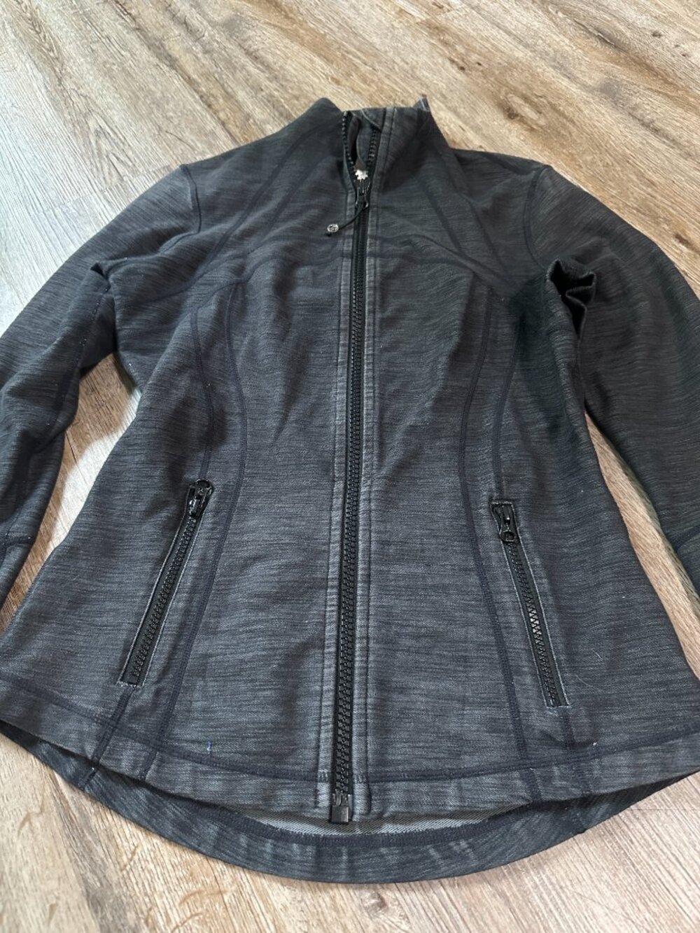 Lululemon Define Jacket Womens 8 Heathered Black Full Zip - Picture 5 of 5